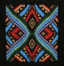 ~ BOLD NEW ~ MEZMERIZING BARGELLO QUILT PATTERN ~ 59"X63" ~