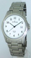 Atrium Edelstahl Herrenuhr mit Datum u. Saphirglas 5 ATM WR NEU! Ref.Nr. A18-30