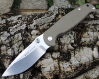 Real Steel H6 Blue Sheep coyote stonewashed Messer 14C28N Stahl G10 Griff