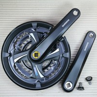 Shimano 4-kant Kurbel TX 801 Tourney 48 38 28 Zähne für 7 8 fach Kette schwarz