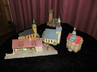 5 verschiedene Gebäude / Konvolut Modelleisenbahn Spur H0 / DDR / Ostalgie Kult