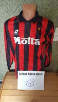 AC Mailand 1993/94 Trikot Motto M Jersey Lotto Langarm Maglia Milan 90s Shirt