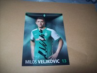 Milos Veljkovic, Werder Bremen 2015/2016 NICHT IM SATZ !!! Neue AK SIGNIERT !!