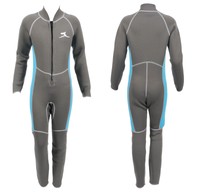 2 mm Kinder Neoprenanzug Lang 4 - 5 Jahre Surfanzug Grau Blau Neopren 104-110
