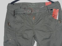 s.Oliver Turn UP Hose Olive Cargo  Gr.32 Länge 36  mit *Gürtel*