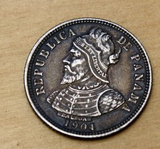 1904 Panama 10 Centesimos Silver