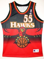 Champion NBA Basketball Atlanta Hawks #55 Dikembe Mutombo Trikot/Jersey 48 XL