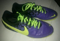Nike Elastico II Fußball Hallenschuhe Gr.37.5 UK 4.5 US 5Y lila schwarz neongelb