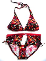 S. Oliver sehr schöner  Bikini 2PC Badeanzug / Bikini  schwarz rot  42  NEU  %%