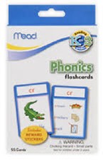 Phonics Flashcards Grade K-2 Includes Reward Stickers