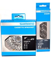 Shimano Verschleißset  XT 9-fach Kette HG93, Zahnkranz M770 11-32 Z