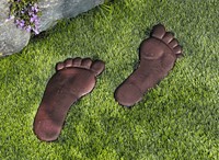 Garten Deko Füße 2er Set, Rasensteine, Gartendeko, Terrasse, Trittsteine