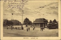 Ak Bochum im Ruhrgebiet, Partie am Bahnhof, Südseite, Straßenbahn - 10077647