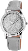 Damenuhr Grau Silber Analog Metall Leder Armbanduhr Quarz Uhr D-60412118403500