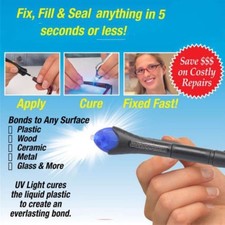 5 Second Fix As Seen On TV  Liquid Plastic Weld Pen UV Glue Light Repair Tool
