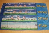Wissensdurst Schafe Kein Wind Westwind Ostwind Sturm  Flagge Fahne 90 x 150 cm 