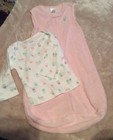 Baby Infant Night Sleep Sack 6-9 Months Zipper Thick Pink Pastel Owls Girl