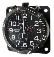 Borduhr Flugzeuguhr Chronograph Adriatica Swiss Made mit Ständer