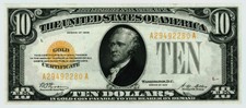 Series 1928 $10 Ten Dollar Gold Certificate Grading Choice Crisp Fr #2400 2280A