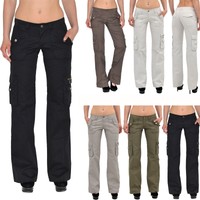 Damen Cargohose Damen Stoff Hose Damen Sommerhose Damen Hose Z172