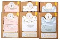 4 Burt's Bees Baby Organic Cotton Bodysuits Onesies Pink Blue or White 3-6 Mos