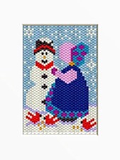 Winter Fun Sunbonnet Beaded Banner Pattern