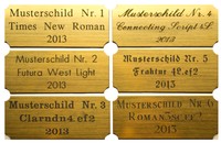 Gravurschild mit abgerundete Ecken incl. Gravur  Pokalschild selbstklebend Pokal