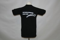 Kultkarren T-Shirt ENTSCHLEUNIGEN, ABER MIT KRAWALL! - schwarz - Aufdruck hinten