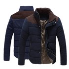 Fashion Slim Warm Men Casual Down Coat Jacket Overcoat Navy Blue M/L/XL