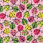 Fat Quarter Urban Zoologie Ladybirds on Pink Quilting Fabric - Robert Kaufman