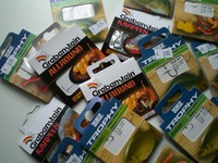 158 gebundene Angelhaken = 15 Päckchen, 11 verschiedene Sorten Größe 1 - 14 