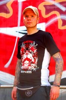 T-Shirt Oldschool Bastards Vollstrecker schwarz / weiß für ultras hooligans hool