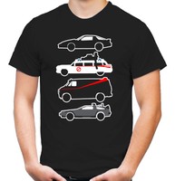 Kult Cars T-Shirt | A-Team | Ghostbusters | Knight Rider | Back to Future | Fun