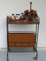 Beistelltisch Servierwagen Zeitungsständer Barwagen 60er Jahre STRING Ära