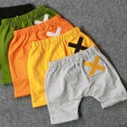 Baby Kids Boys Summer Harem Pants Bloomers Cross Pattern Print Baby Soft Shorts