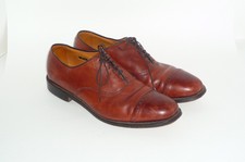 Allen Edmonds ' Byron ' Brown Smooth Leather Perforated Cap Toe Oxford Sz 11 M