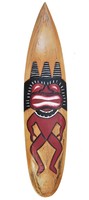 Tiki Surfboard Deko 100cm red Tiki Surfbrett Board im Tiki Hawaii Design Lounge