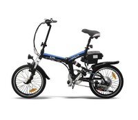 20" Zoll Elektrofahrrad E-GO! Q1 Klapprad schwarz-blau Elektro E-Bike Fahrrad