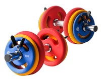 OLIVER PrimePump Mini-Set 2 x 7,5 kg - Neopren Kurzhantelset Gewichtsscheiben 