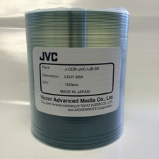 100 JVC Taiyo Yuden 48X White Inkjet HUB Printable CD-R Disc Expedited Shipping