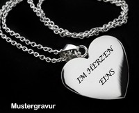 Immer ein schönes Geschenk  - Herzanhänger Anhänger  Kette Gratis Gravur AH127t
