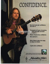 1996 ALVAREZ YAIRI Acoustic Guitar WARREN HAYNES Vtg Print Ad