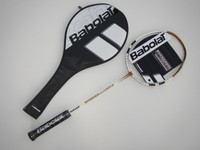 @ Babolat Badminton Racket Speeder gold inkl. Besaitung + Hülle  UVP 49,95  NEU