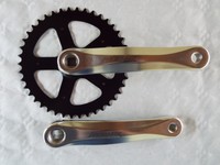 Kurbelgarnitur 1 Fach 42 Zähne 170 mm Kurbelarmlänge Aluminium silber  41248