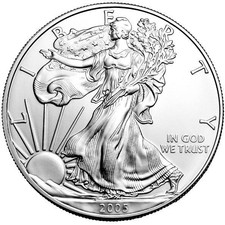2005 1 oz Silver American Eagle Bu Coin From Mint Tube / Roll