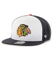 47 Brand Snapback Chicago BLACKHAWKS Weiß Schwarz Mütze Cap