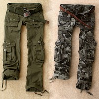 Fashion  Damenmode Cotton Pants Frauen Mesh Camouflage Military Cargo Hose