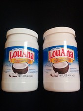 2 Jars LouAna 100% Pure Coconut Oil 14 Fl Oz Ea Exp:02/27/17