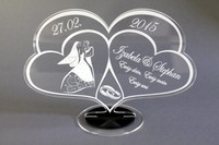 Geschenk Herz mit Gravur Fotogravur Hochzeit Acryl Muttertag #0100