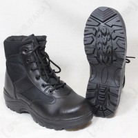 BLACK SECURITY HALF BOOTS - Army Combat Military Airsoft Paintballing Hunting 